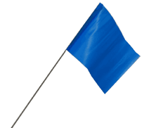 ZORO SELECT 4515B-200 Marking Flag,Blue,Blank,Vinyl,PK100 
